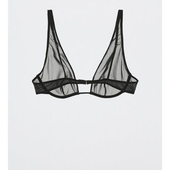 Zara SEMI-SHEER SILK BRA
BLACK​ - Picture 3 of 5